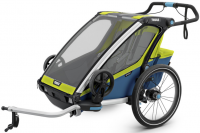 Детская многофункциональная коляска Thule Chariot Sport 2, салатовый