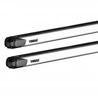 Комплект багажника для RENAULT Scénic (Mk III) (5-dr MPV 09→ Гладкая крыша) - выдвижные дуги Thule SlideBar, серые